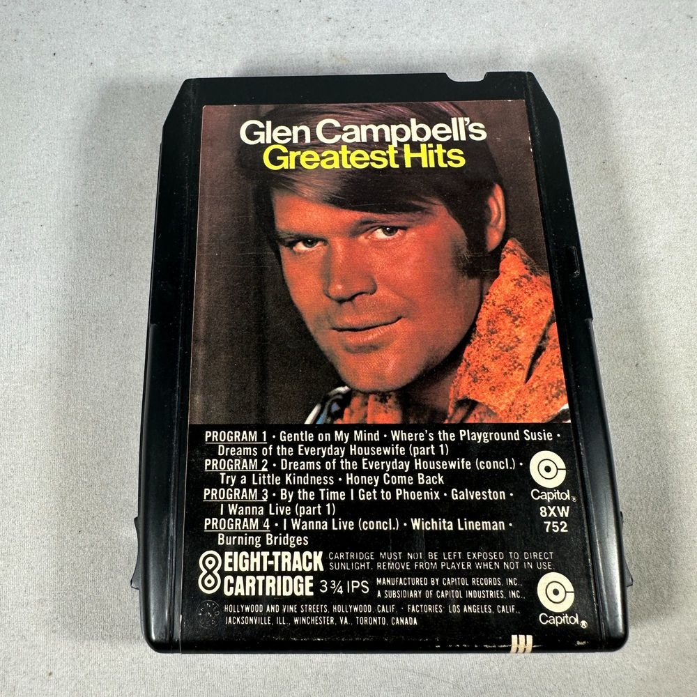 Glen Campbells Greatest Hits 8 Track Capitol Format